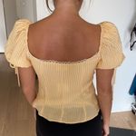 LPA  Orange/white Puff peasant top Photo 2