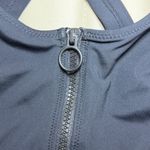 Athleta  Black Zip-Front Sports Bra XS Photo 2