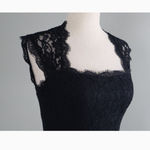 Adrianna Papell Adriana Papell Guipure Lace Overlay Cutout Back Sheath Mini Dress Y2K Vintage 4 Photo 1