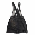 Free People  Old School Love Denim Black Jumper Mini Dress Size 0 Photo 3