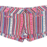 Others Follow Y2K Boho Aztec Tribal Stripe Low Rise Micro Mini Shorts Size 25 Festival Core Photo 0