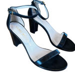 Stuart Weitzman  Womens 9 Black Block Heel Ankle Strap Sandals Elegant Chic Photo 0