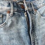 EXPRESS  Super High Rise Mom Jean Distressed Ripped Medium Wash Size 4 Regular Photo 6