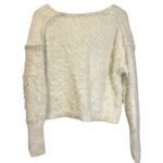 Free People Serendipity V-Neck Fuzzy Cozy & Soft Ivory Sweater Boho Size XS Photo 5