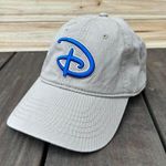 Disney Grey w/ Blue Embroidered Logo and Adjustable Back Baseball Cap Hat Photo 0