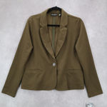 Nina Leonard Nine Leonard Green Notched Business Casual Formal Coat Jacket Blazer Medium Photo 0