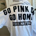 Victoria's Secret PINK Nation Hooded Beach Jersey Tunic White Black Logo Sz M Size M Photo 5