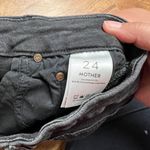 Mother Looker Ankle Fray Skinny Jeans in Night Hawk 24 Black Photo 7