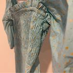 Ganni NWT Shirred Floral Cotton Poplin Mini Blue Cottagecore Farmhouse Sun Dress Photo 4