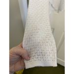 Tahari  Linen Blend White Sheer Asymmetrical Cardigan Size Small Coquette Cottage Photo 5