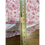 Skies Are Blue  White and Pink Floral Print Smocked Flutter Sleeve Blouse‎ Medium Photo 3