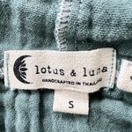 Lotus & Luna Gauze Hoodie Sweatshirt Seafoam Green Cotton Pullover Size Small Photo 4