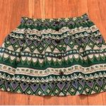 Forever 21  size Small green tribal/ boho button down skirt with pockets Photo 0