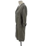 James Perse  Linen Drawstring Shirt Dress Greystone Sage Green Size‎ 3 / US Large Photo 7