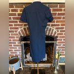 VINTAGE women's navy shirt dress Blue Size 10P Photo 3