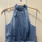 Mac Duggal NWT Slate Blue Tie Neck Tiered Halter Gown Size 8 US $398 Photo 6