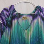 Show Me Your Mumu  Women's Multicolor V-Neck Sheer Tunic Top Colorful  Size M Photo 1