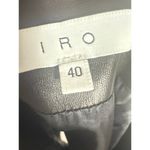 IRO Mupper Black Lamb Leather Studded Belted Moto Biker Mini Skirt L Photo 10