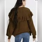 Madewell Ruffle Cardigan Sweater Size Small Photo 2