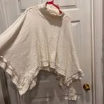 Free People  Moon Daisy Thermal Mock Neck Oversized Cropped Shirt Top Women Large Photo 7