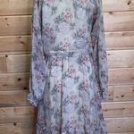Jonathan Logan Vintage Floral Flower Prairie Dainty Long Sleeve Dress Size 7/8 Pink Size M Photo 4