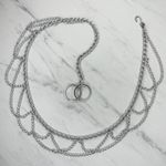 Draped Silver Tone Metal Chain Link Belt Y2K XS/Small XS/S ✨ Photo 0