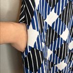 Talbots Sleeveless Multicolor Geometric Striped Midi Sleeveless Dress Size Small Photo 6