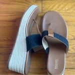 Michael Kors  Verity Wedge Leather Sandals Black Brown Photo 5