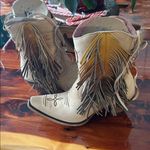 Junk Gypsy Stylish Cream Ankle Booties with Fringe Photo 2