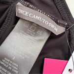 Vince Camuto NWT Tie Front Key Hole Halter One Piece Swimsuit Black Size 6 Photo 8
