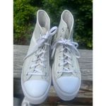 Converse Womens Chuck Taylor LIFT HI High Top Sneakers Sz. 7 Bone White - A00902 Photo 4