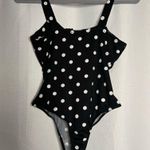 Abound  Black and White Polka Dot Bodysuit Photo 1