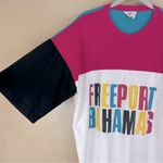 Vintage 80s Colorful Freeport Bahamas Vacation Oversized T Photo 1