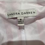 Sandra Darren  Striped Tea Length Dress MIDI Pink & White Dainty Baby Shower Photo 7