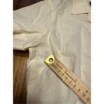 Liz Claiborne Lizsport Women's 100% Linen Short Sleeve Button Shirt Size M Cream Photo 8