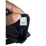 Vince Midi Dress Tie Waist Square Neckline Side Slit 100% Pima cotton Stretchy L Photo 9