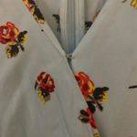 Light Blue Faux Wrap Floral Dress Size M Photo 2