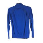 Eddie Bauer  Sport Womens Sweater 1/4 Zip Cotton Blend Ribbed Blue L Photo 1