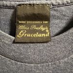 Elvis Presley’s Graceland Vintage Short Sleeve Crewneck Shirt Tee size Large Blue Photo 2