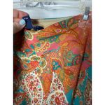 CHAPS Y2K Boho Chic Paisley Indie Slinky Pull On Skirt Women's Size Large Photo 4