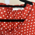 STINE GOYA Caitlin Dress Polka Dot Midi Size Medium Orange Photo 7