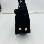 Vera Bradley  Black Quilted Cinched Side Top Handle Handbag Tote Purse Photo 6