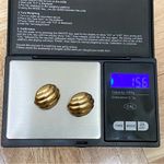 Trifari Vintage 60’s Polished Gold- tone Dome Clip On Earrings Photo 8