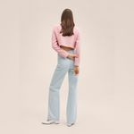 Mango  Cut-Out High-waist Wide Leg Jeans Light Wash Photo 3