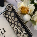 Coach RARE Poppy Black and Cream Wallets with Signature Monogram Photo 1