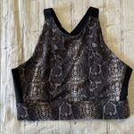 Varley  Lets Go Walker Snakeskin Racerback Sports Bra High Neck Light Support S Photo 2