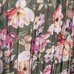 Bellambia L Maxi Dress Silk Blend Green Floral Halter Neck Size L Photo 2