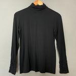 Alfani NWT Turtleneck Shirt Long Sleeve Black Knit Size Petite Small Women Rayon Photo 0
