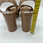 Jeffrey Campbell  Tan Patent Leather Strappy Chunky Platform Heel Women's size 7 Photo 4