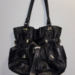 B. Makowsky Black Leather Shoulder Bag Photo 0